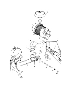 Kohler Cv680-3044 Air Intake And Filtration Diagram and Parts List for Z-FORCES48 (53BH5FJB-53BH5FJB050)(2012) Cub Cadet Lawn Tractor